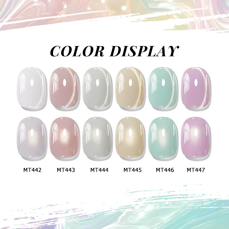 1 Step Pearl Magnetic Cat Eye Gel Nail Polish 7ml Jelly Transparent Milky White Nude Macaron Cateye Gel Soak Off UV LED Varnish