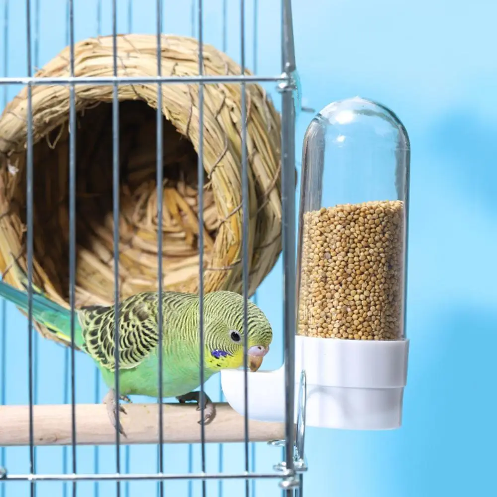 Bird Food Container  Useful Bird Cage Suspended Automatic Water Dispenser  Anti-spill Bird Water Feeder