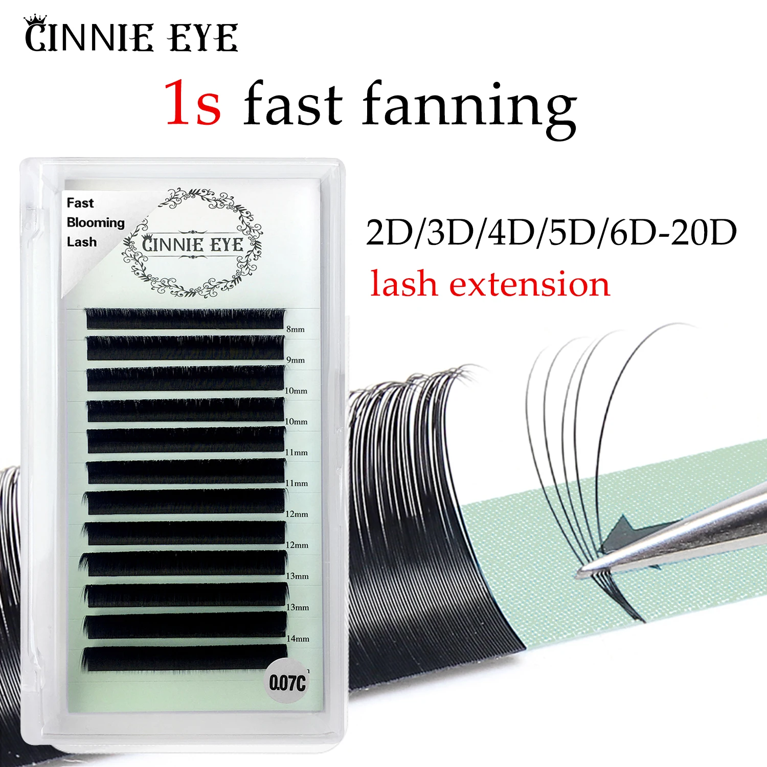 Auto Easy Fanning Lash Extension Supplies 3D/4D/6D Classic Individual False Eyelash Russia Volume Bloom Lash Bundles Faux Mink