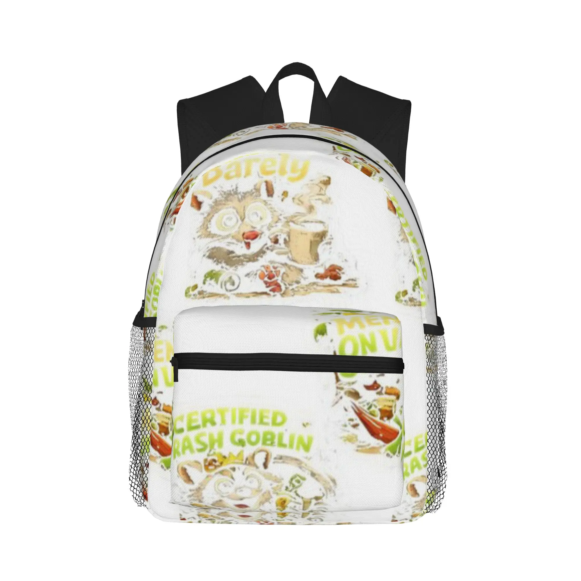 Cute Chaotic Forest Critters Stickers Classic T-Shirt  Casual Backpack for Students and Adults Man backpack