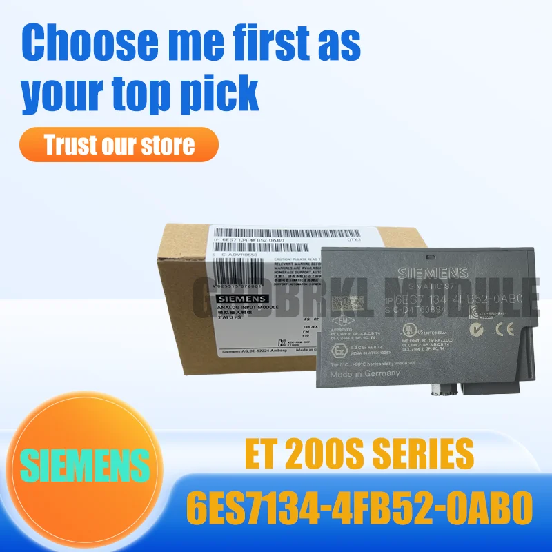 

New Original SIEMENS 6ES7134-4FB52-0AB0 6ES7 134-4FB52-0AB0 ET200S High Speed Analog Input Module