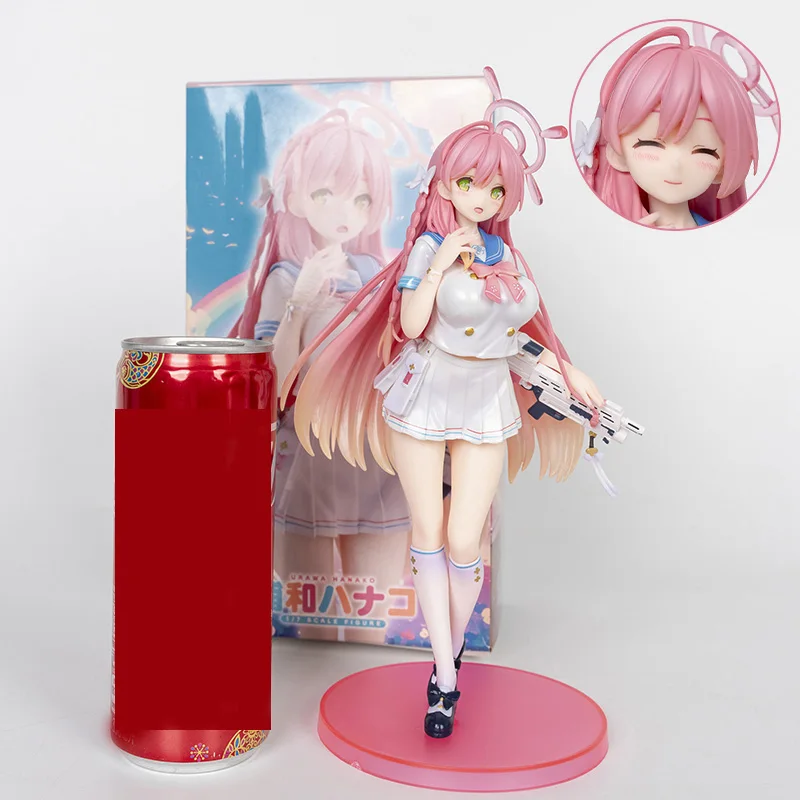 Em estoque arquivo azul urawa hanako anime menina figura 24cm urawa hanako com uma arma modelo ornamentos figuras de ação brinquedos presentes