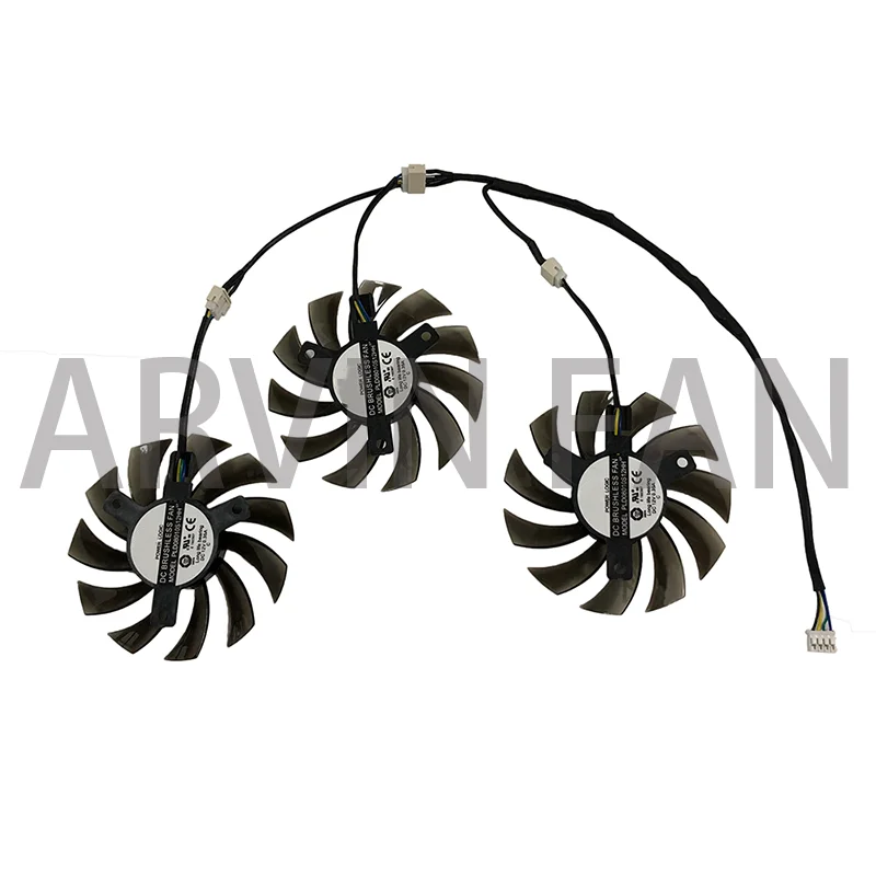 3Pcs/Set,PLD08010S12HH,Graphics Card Fan,For N6700C 6800C 7600C 7700C GTX 770 760,Video Cards Cooler,Replace T128010SU