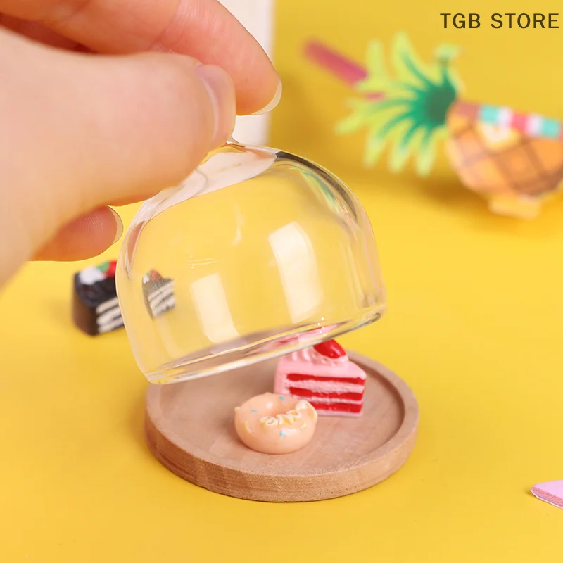 1:12 Dollhouse Miniature Candy Jar Glass Dessert Fruit Tray Doll House Decor Toy