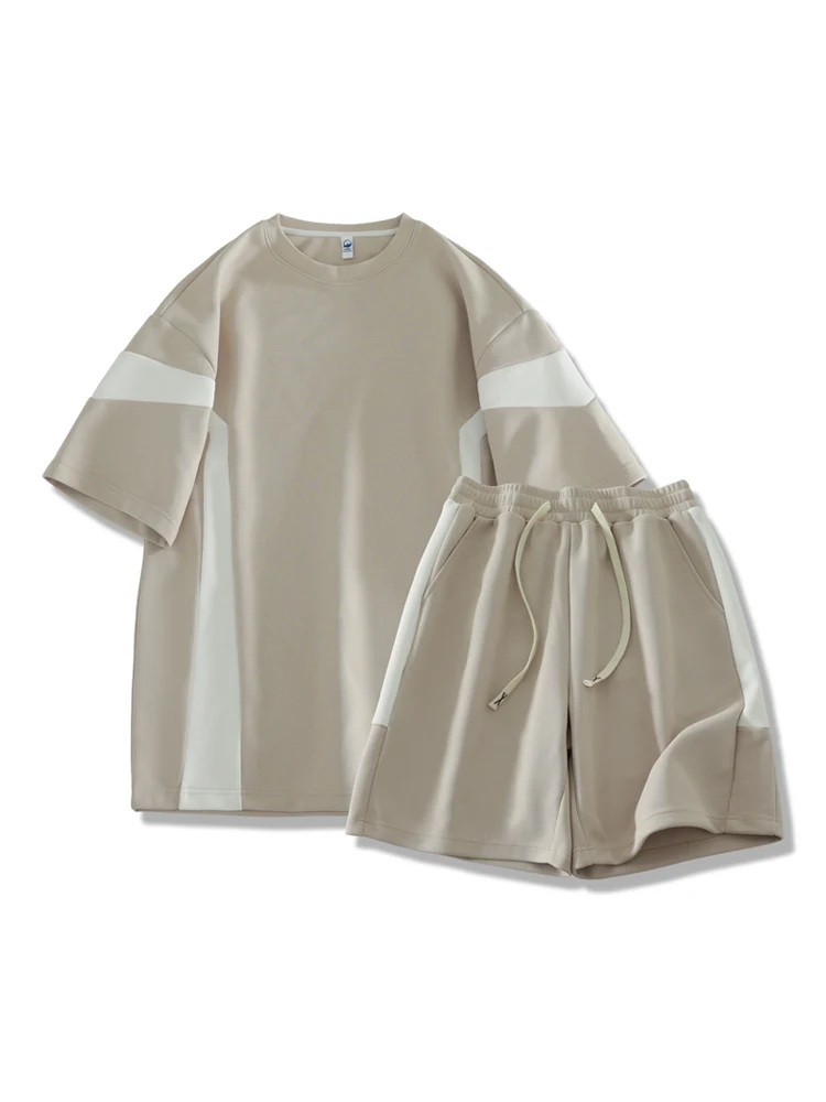 

Summer New Faion Casual American Loose Set Teenage Student Trendy T-irt orts Five-Piece Pants Polyester Fiber 00%