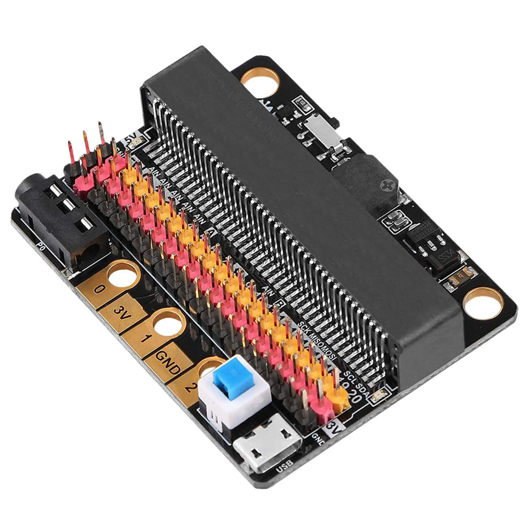 ABRI-3X Micro-Bit Expansion Board IOBIT V2.0 Breakout Adapter Shield With Buzzer For BBC Micro-Bit Kids's Python Programming