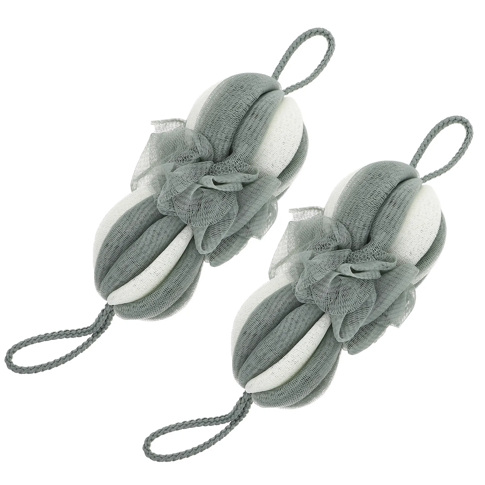 

2Pcs Long Bath Balls Lovely Mesh Shower Scrubber Foaming Bathing Tools for Home Hotel Travel Relaxing Bubble Bath Sponges