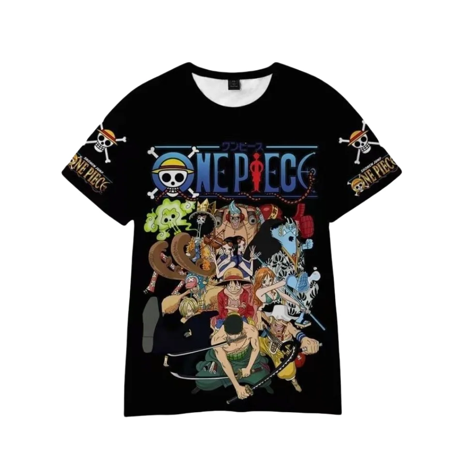 

2025/26 Summer Hot Sale Men's T-Shirt Cool Retro T-Shirt Short Sleeve One-piece Luffy Cartoon T-Shirt O-Neck Clothing Party