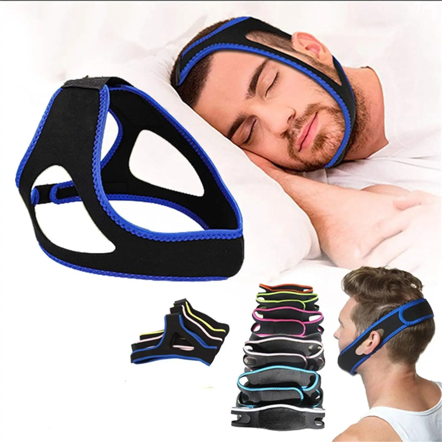 1Pc Anti Snore Chin Strap, Breathable Chin Strap for Snoring, Comfortable Stop Snoring Solution for Sleep Chin Strap