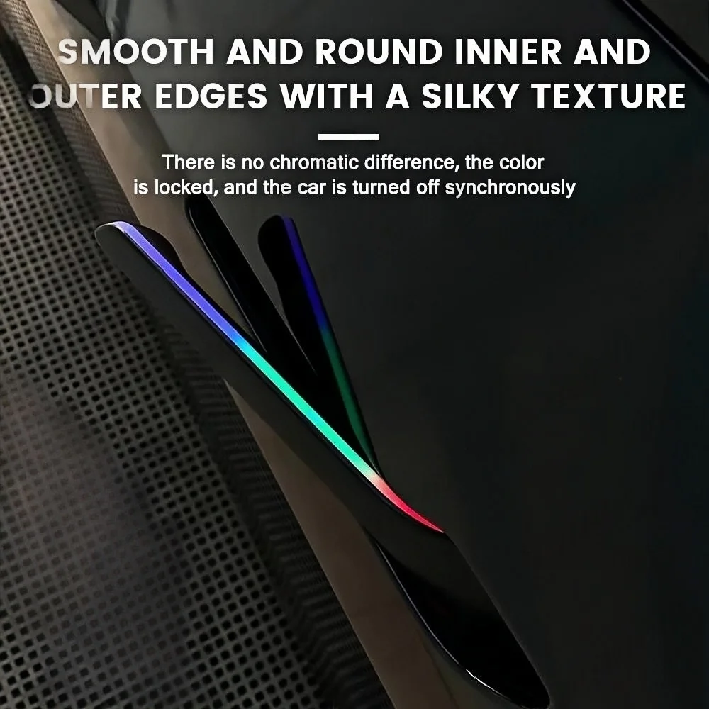 RGB color streamer Plug and play For Tesla Model 3 Y Highland Eletric Multi-LED Handbar OTA Waterproof Door Handles Car view 3