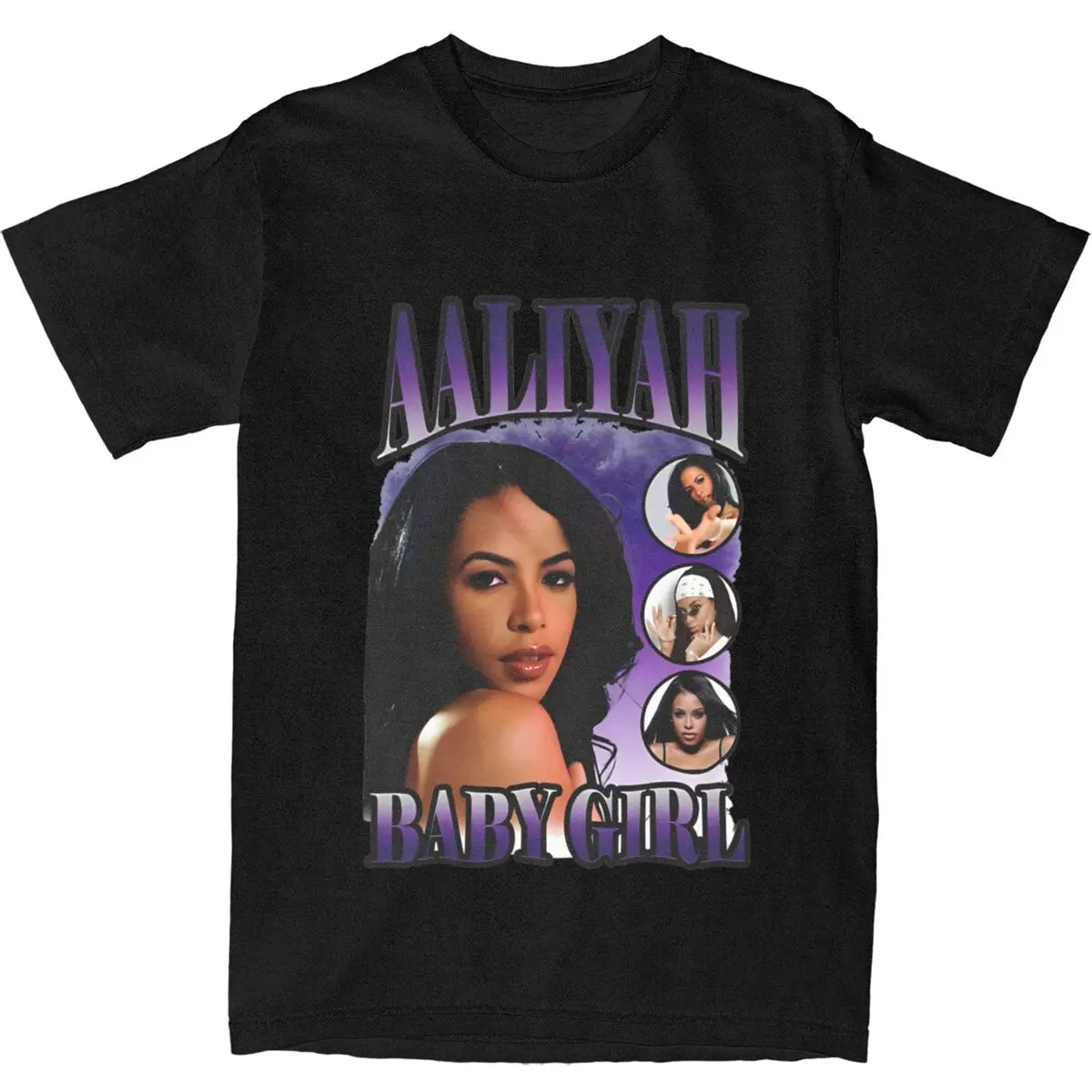 

Oversized T-Shirt Baby Girl Purple Bootleg 100 Cotton T-Shirts Aaliyahs Leisure Tshirt Man Summer Y2K Funny Short Sleeve Tops