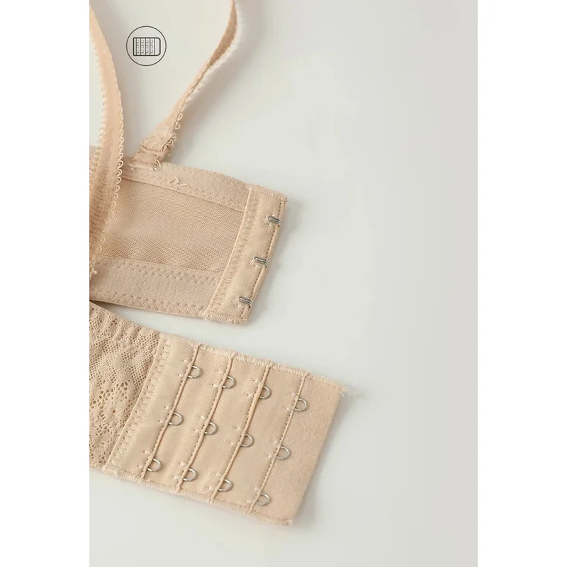 حمالة صدر نسائية متعددة الاتجاهات بدون حمالات تغطية كاملة Underwire رفيعة للغاية غير مبطنة من الدانتيل ملابس داخلية نسائية صغيرة 36 38 40 F