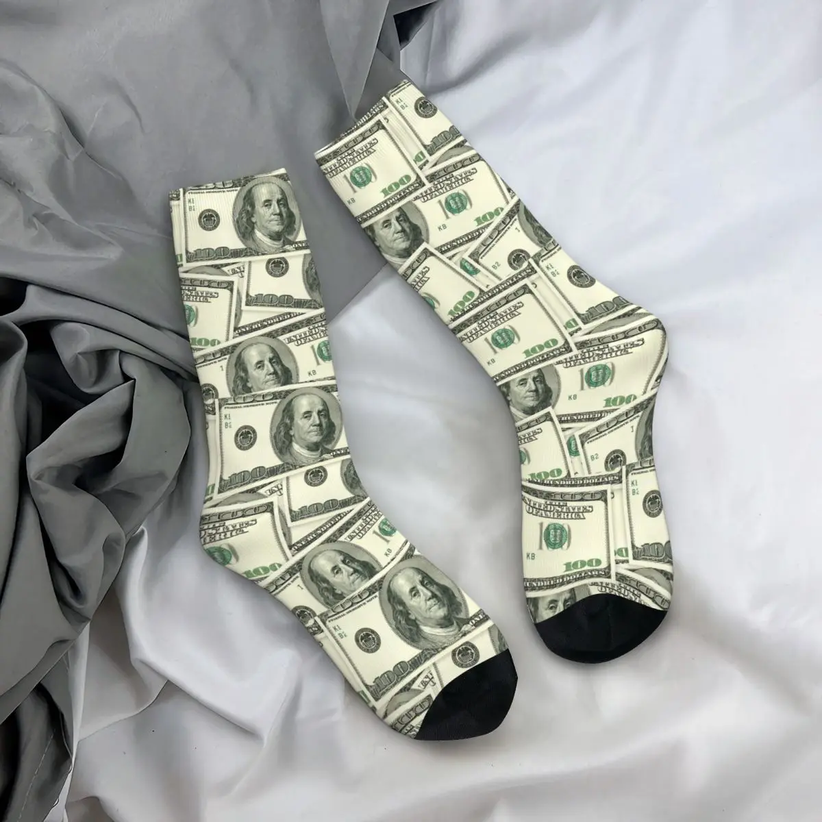 

Носки на все сезоны с долларовым узором в ретро-стиле, повседневные длинные носки для мужчин и женщин, подарки на День святого Валентина