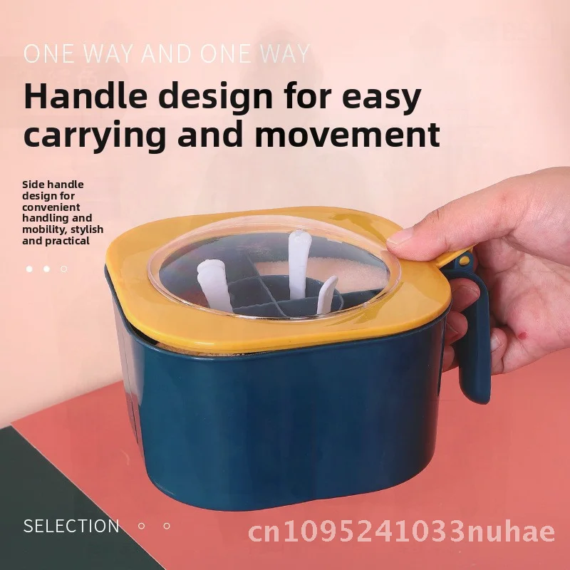 

Four-Compartment PP Kitchen Storage Box Integrated Seasoning Container for Salt Sugar And Monosodium Glutamate Household