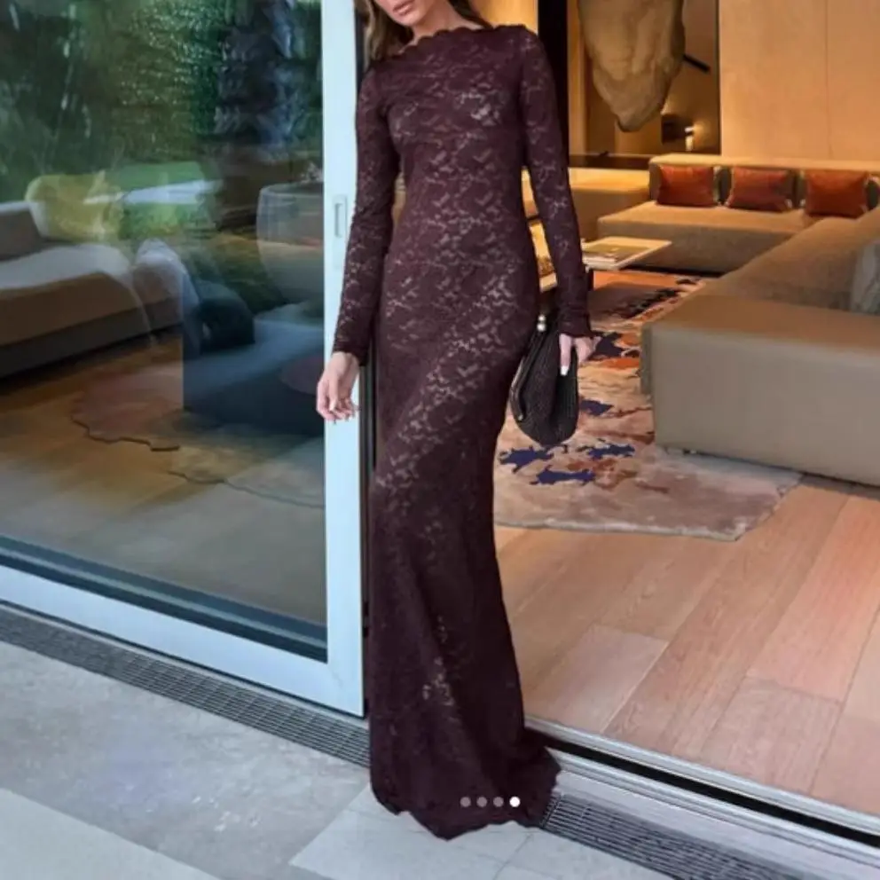 Ele Cross-Border Sle Lace Fi-Tail Evening Dr Damen Langer Wickelrock Casual Chic Independent Station