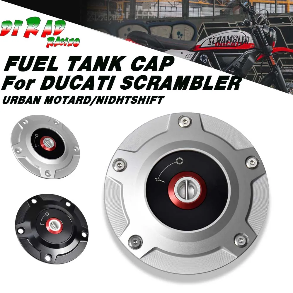 

Motorcycle Oil Fuel Tank Cover Lock Gasoline Cap Engine Guard For DUCATI SCRAMBLER URBAN MOTARD/NIDHTSHIFT Modified Accessories