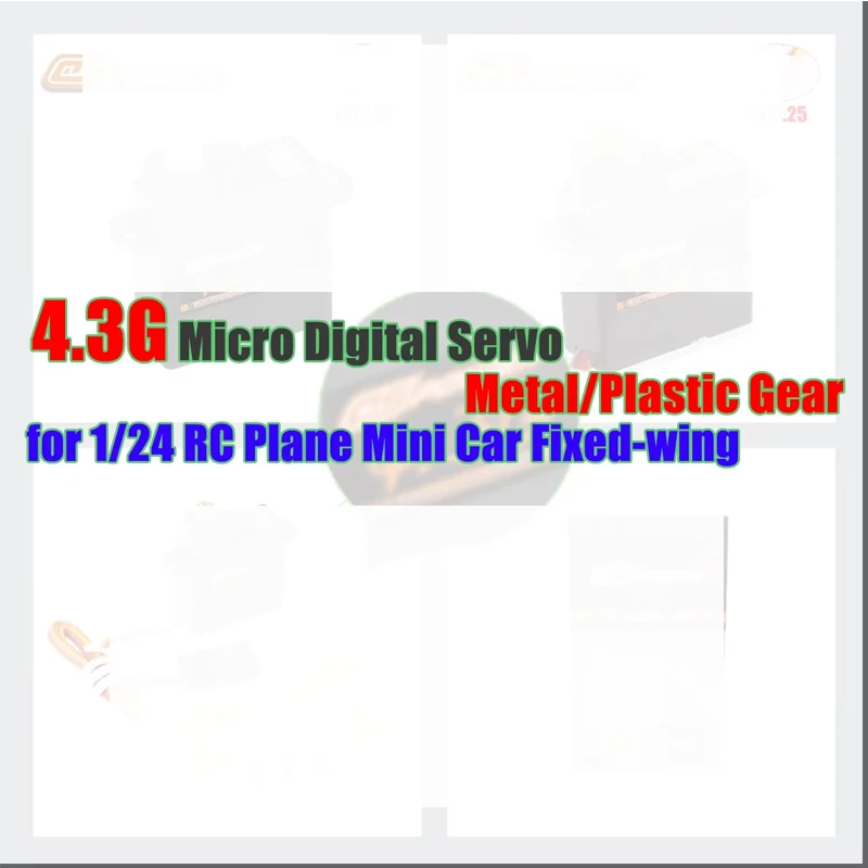 

DSPOWER 4.3G Micro Digital Metal/Plastic Gear Servos for 1/24 RC Plane Mini Car Fixed-wing Helicopter WLtoys A959 A969 SCX24