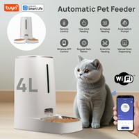 4L Tuya Smart Automatic pet Feeder:APP Control,One-Click Feeding,Timed Feeding,Portioned Meals,Detachable&Jam-Free for Cat&Dog