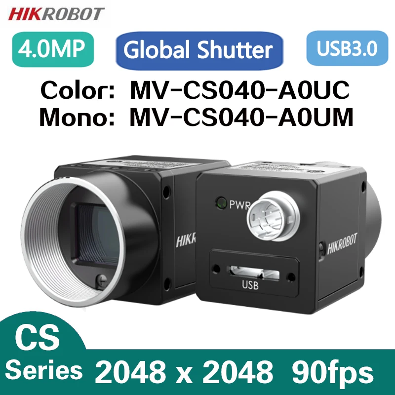 

Hik MV-CS040-A0UC/M 4.0MP 1" 90fps USB3.0 Machine Vision Global Shutter High Speed Area Scan Industrial Camera CMOS