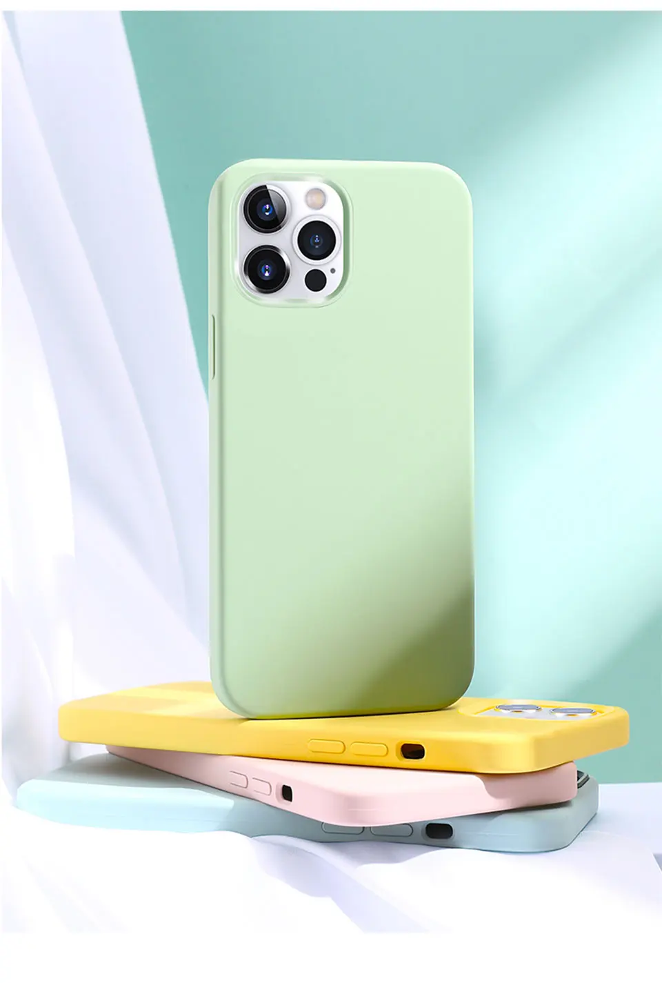 Luxuriöse Silikonhülle für iPhone 17 16 14 12 11 13 15 Pro Max Modische Stoßfeste Schutzhülle für Apple 17 Air 15 14 16 Plus Zubehör – Detail 10
