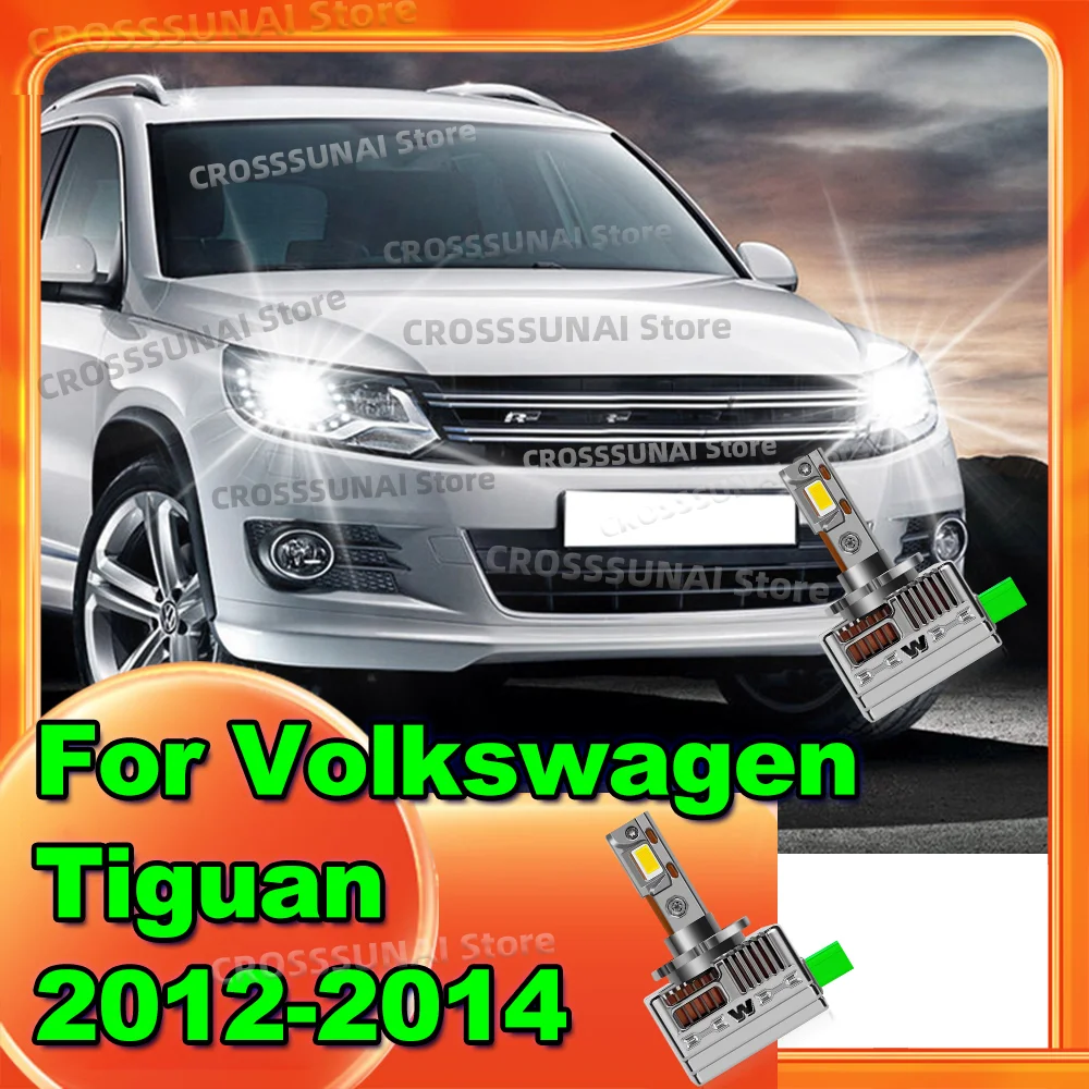 

Светодиодные фары HID Turbo ксеноновые лампы, обновленные лампы 50000LM CSP чип 6000K для Volkswagen Tiguan 2012 2013 2014