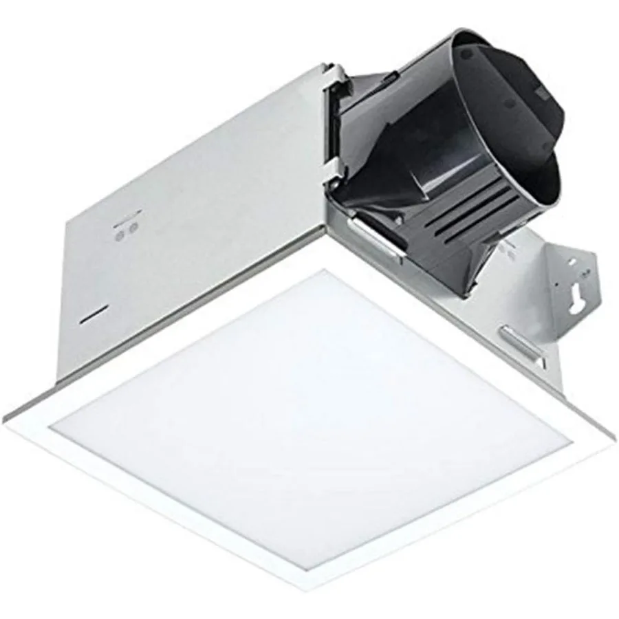 مروحة عادم الحمام Delta Electronics ITG100ELED Integrity 100 CFM مع إضاءة LED قابلة للتعتيم للحمامات الحديثة