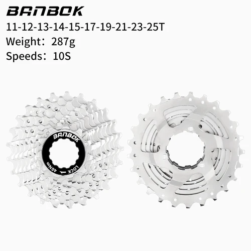 Imagen 2 del producto BANBOK piñón de Cassette de bicicleta de carretera de 10 velocidades 11-25T/28T/32T X10 10V cadenas de bicicleta originales piezas de Kit de volante