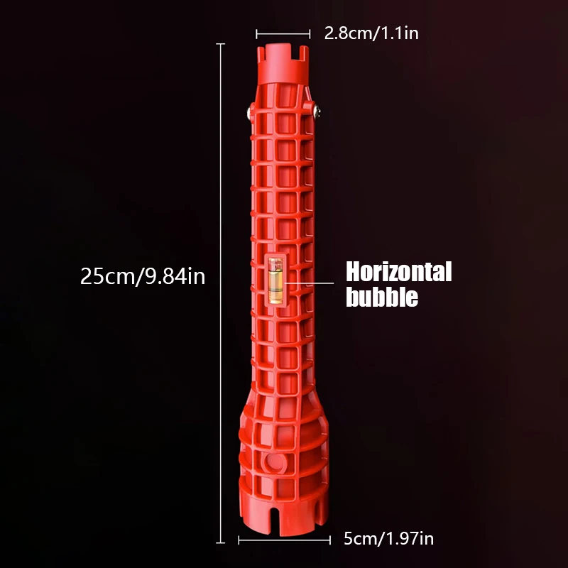 8-in-1 multifunctional faucet loosener wrench repair tool anti slip image 6