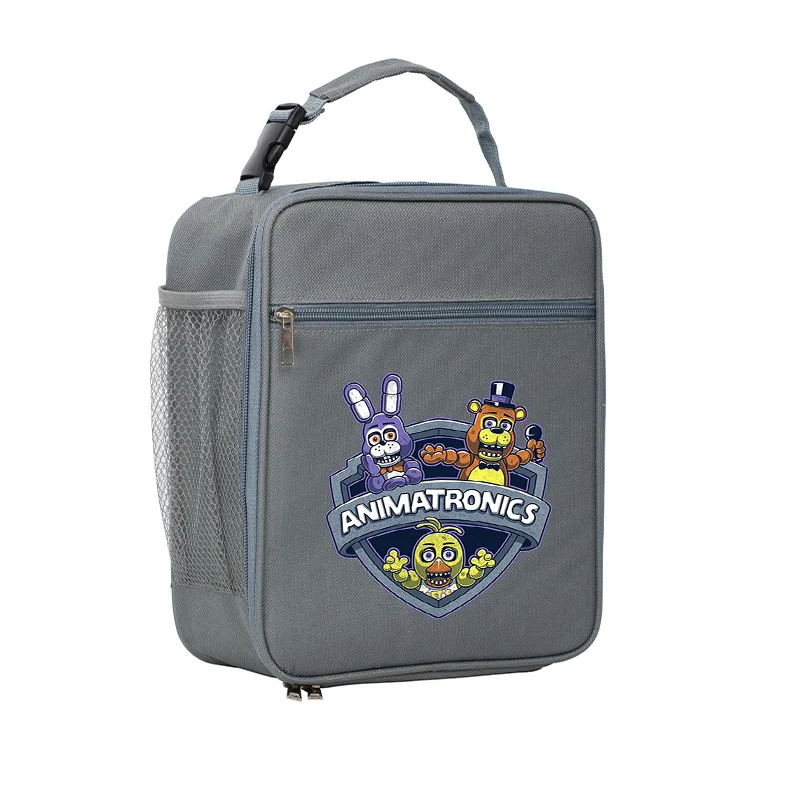 Fnafs حقيبة الغداء سعة كبيرة المحمولة حقيبة عزل بنين بنات موضة أنيمي معزول المبردة الطازجة حفظ حقيبة هدية