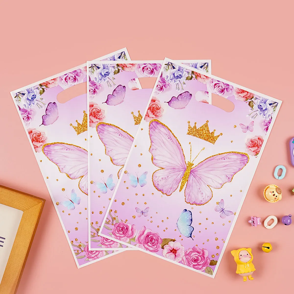 10/30/50 stücke Schmetterling Krone Geschenk Taschen Handtasche Candy Tasche Party Decor Kinder Hochzeit Geburtstag Baby Shower Party gefälligkeiten Liefert – Detail 3