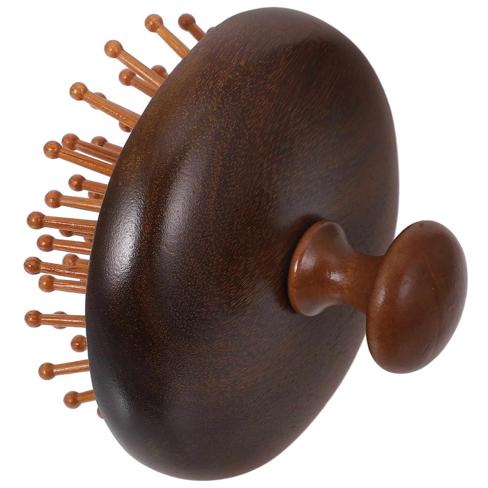 

Ring Comb Meridian Scalp Shampooing Hair Brush Massager Detangling Wood Labor Comb Portable Design Wide Application