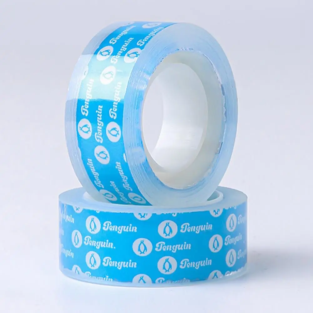 4 Rolls Clear Tape Refills Transparent Tape Easy Tear by Hands High Transparency 1.8cm Width Adhesive Tape School Home Supplies