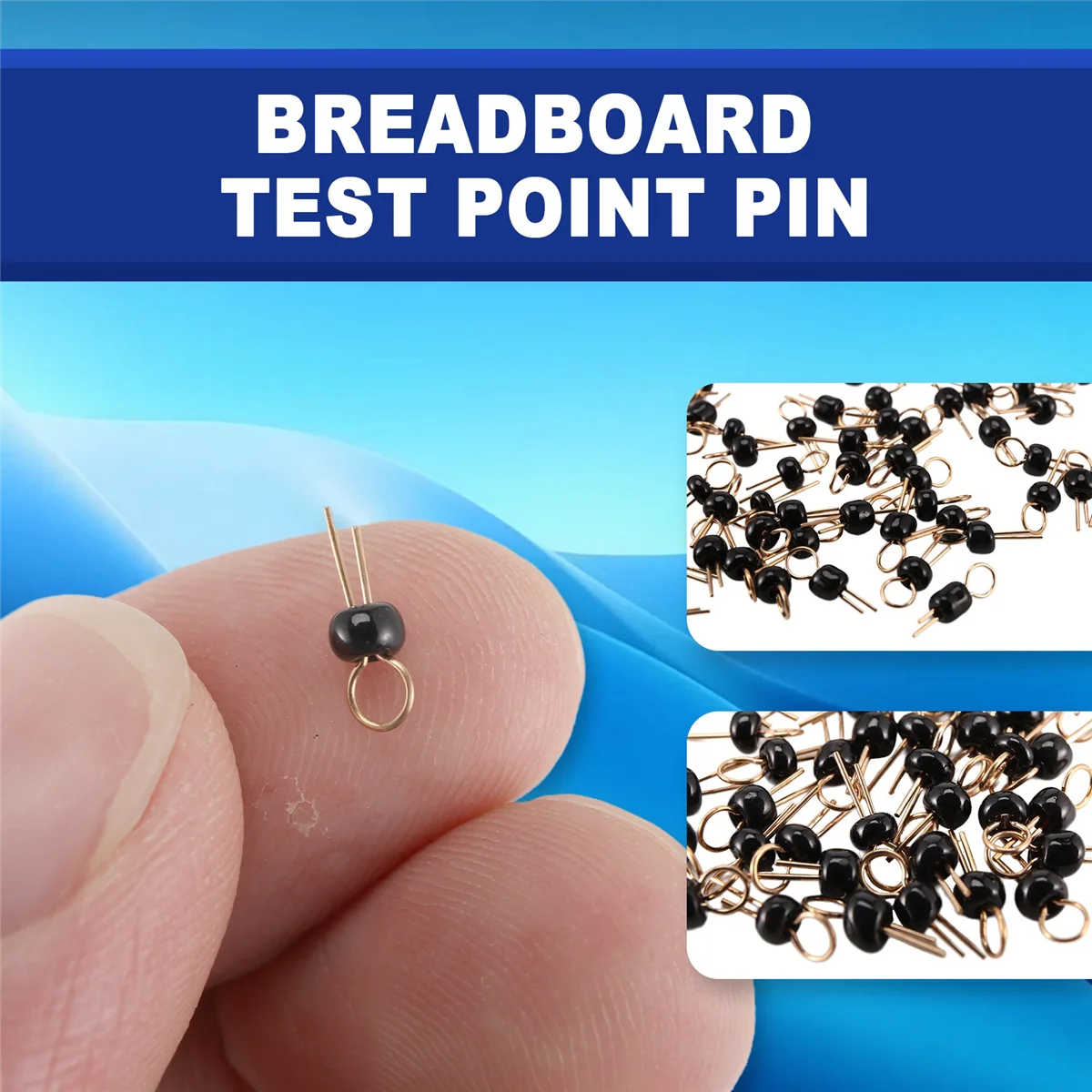 

ABAN 200Pcs Black Soldering PCB Board Breadboard Test Point Pin