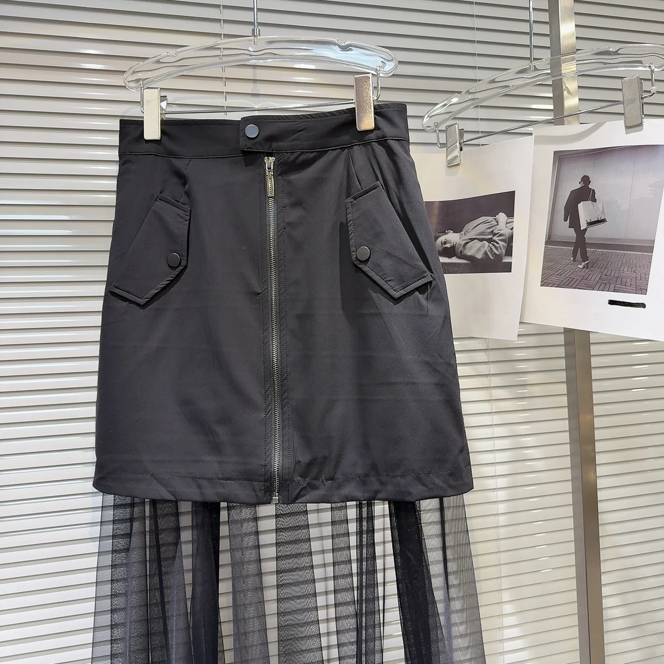 Primavera 2026 Street Sle Me Splice Gonna longuette Gonna ket da donna Casual Sle a vita media Gonna a trapezio Taglio dritto