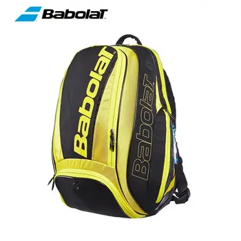 오리지널 BABOLAT PURE AERO 테니스 라켓 가방 2 팩 대용량 성인 스쿼시 테니스 배드민턴 숄더 테니스 배낭