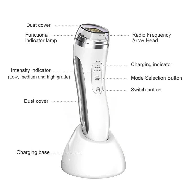 RF Radio Frequency Face Lifting Device  Dot Matrix Beauty Massager Home Wrinkle Remover Skin Tightening Facial Massage Machine