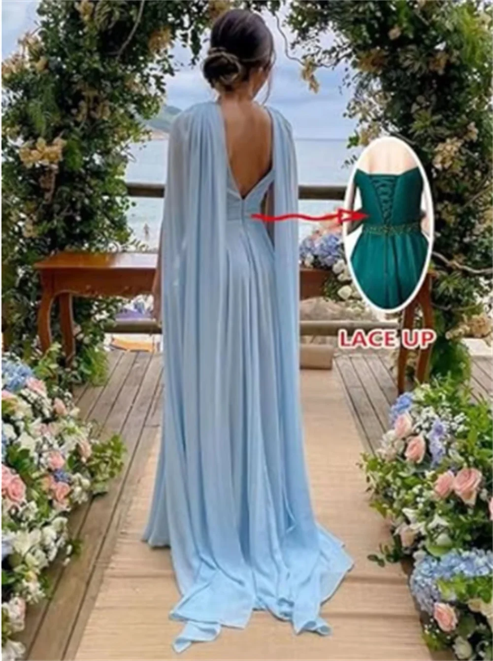 Women Long Bridesmaid Dresses For Wedding Chiffon Wedding Guest Dresses For Women A Line Formal Evening Mother Dress Party Gown