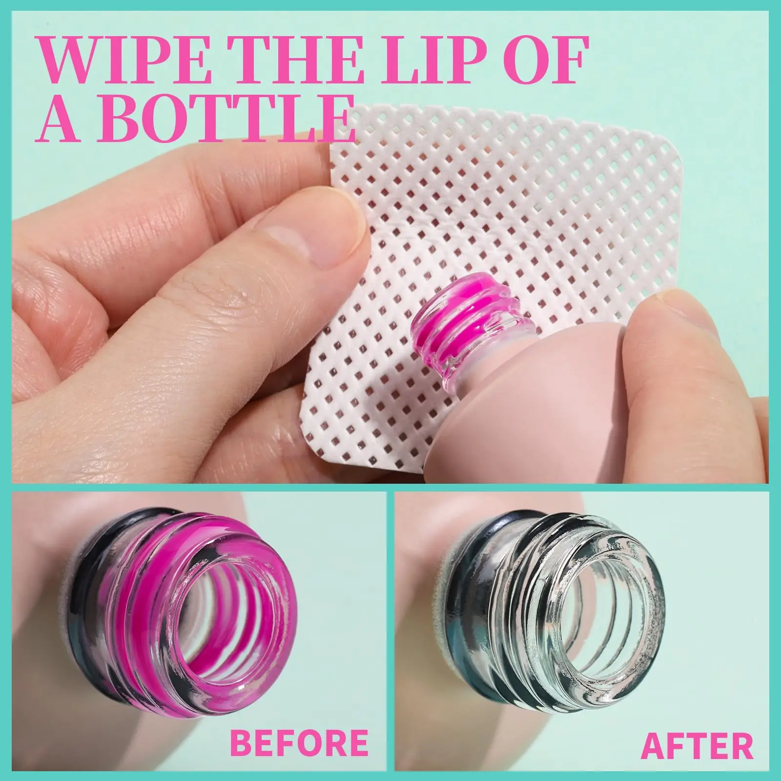 200 Pieces Lint-Free Nail Wipes Professional Eyelash Extension Glue Wipes Nail Polish Removal Wipes for Salon Use image 3