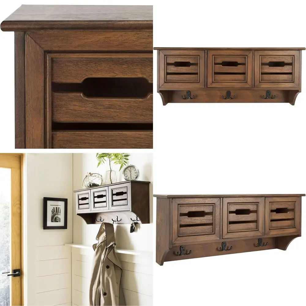 

Настенная подвесная полка с 3 ящиками для домашнего хранения