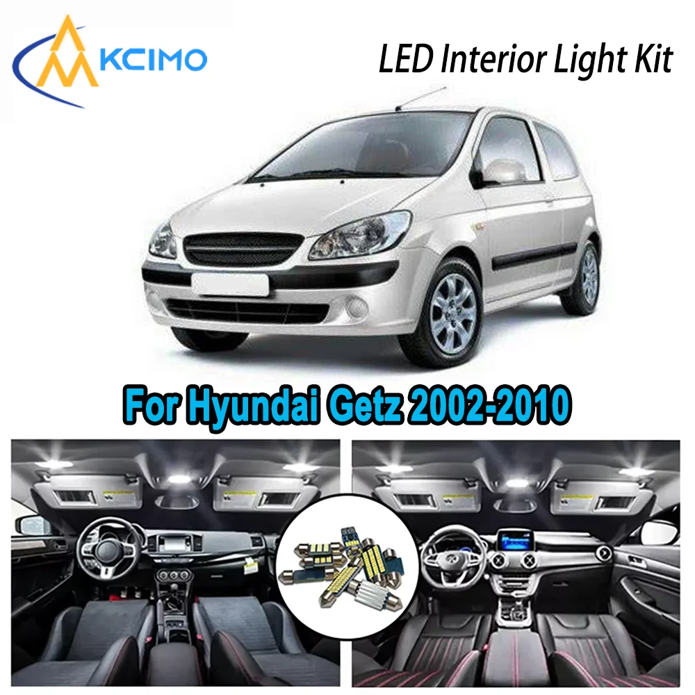 

High-Quality LED Interior Kit for Hyundai Getz 2002-2010 2003 2004 2005 2006 Premium Error-Free Dome Map Trunk Automotive Lamps