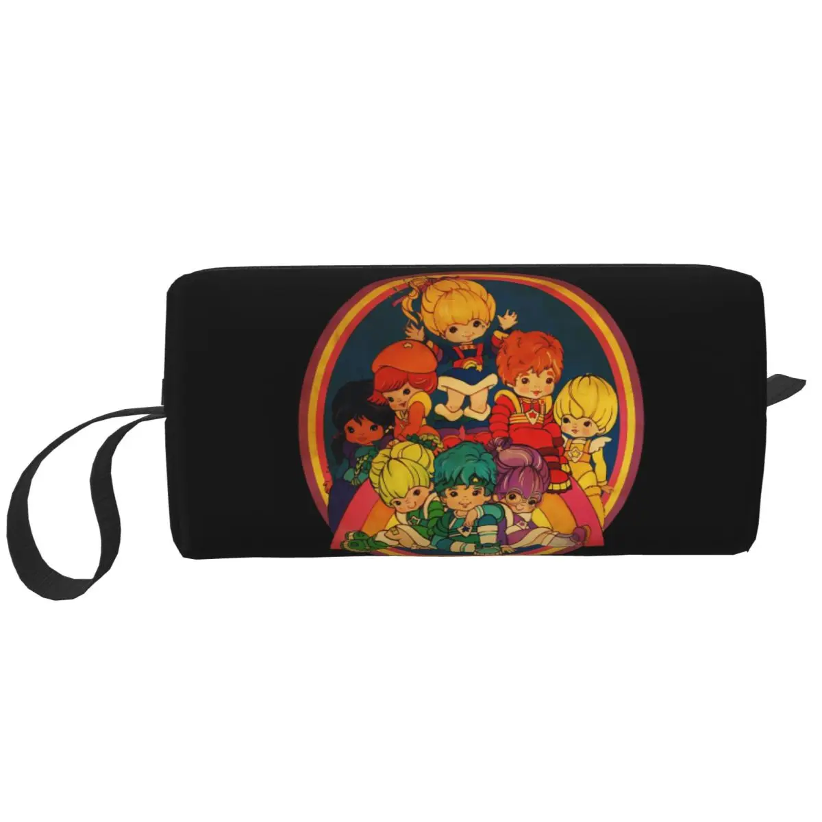 Retro Vintage Rainbow Brite Federmäppchen für Schüler, Schule, Stiftbox, Bleistiftbeutel, Schreibwaren, Reise, Damen, Organizer-Tasche