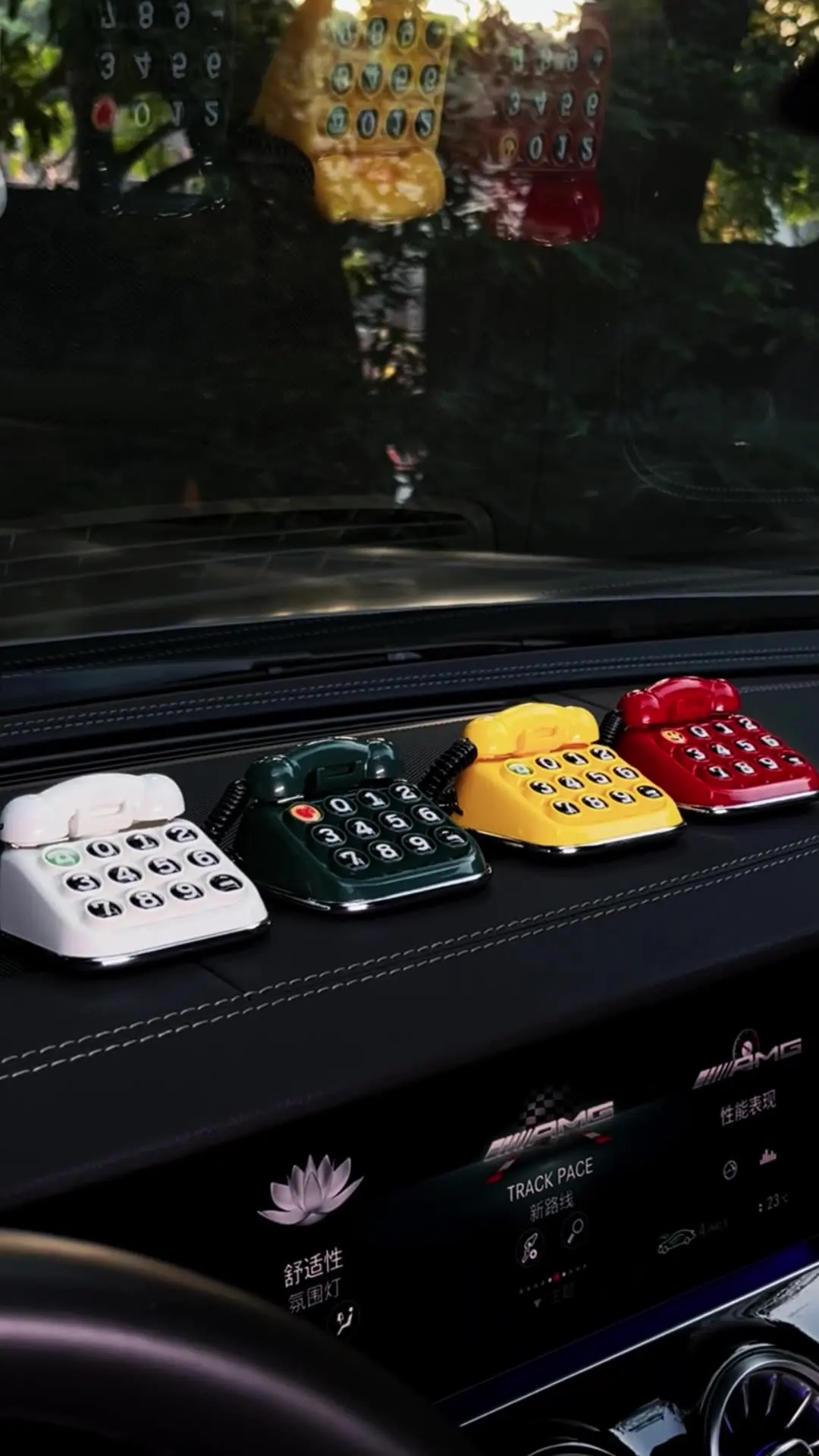 Retro Car Dashboard Ornament Keyboard Creative Car License Plate Number Fashionable Typewriter Car Phone Number Sign Desktop