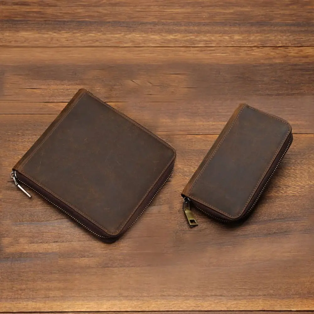 Crazy Horse Leather Watch Pouch Bag Retro 2/4 Slot Watch Storage Bag Lightweight Portable Watch Organizer Collector Case