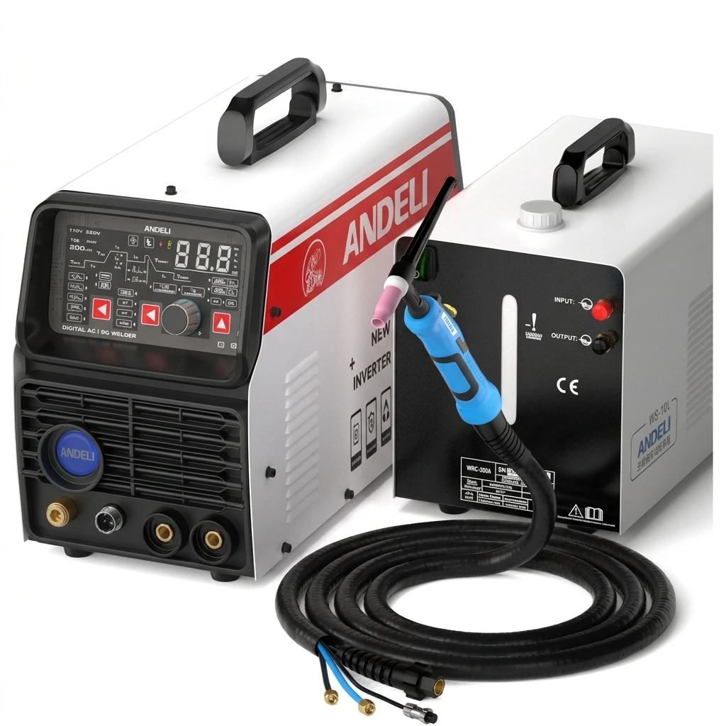 AC DC LCD  TIG-200  Water-cooled TIG Welding Machines  TIG With Water Box and Water-cooled TIG Torch