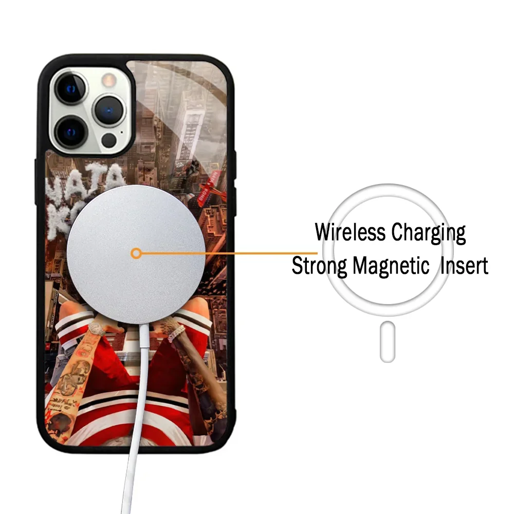 Natanael Cano Rapper Phone Case For IPhone 11 12 13 14 15 Plus Pro Max Mirror Acrylic For Magsafe Wireless Charging