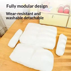 Cama acolchada lavable para perros y gatos, cálida de invierno