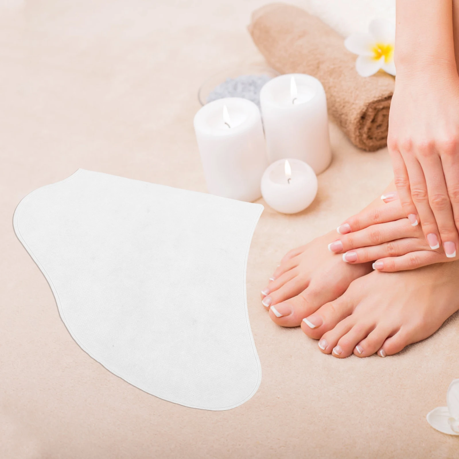 

50Pairs Moisturizing Foot Covers Premium Non-Woven Socks for Feet with Cream Lock Design Spa Pedicure Socks for Travel Home Use