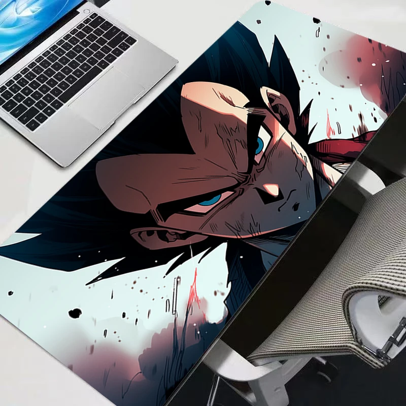 Vegeta Dragon Ball Z 90x40cm XXL Gummi Großes PC-Mauspad Gamer Gaming DBZ Mauspads Schreibtisch Tastaturmatte Computer Laptop DBZ Matte