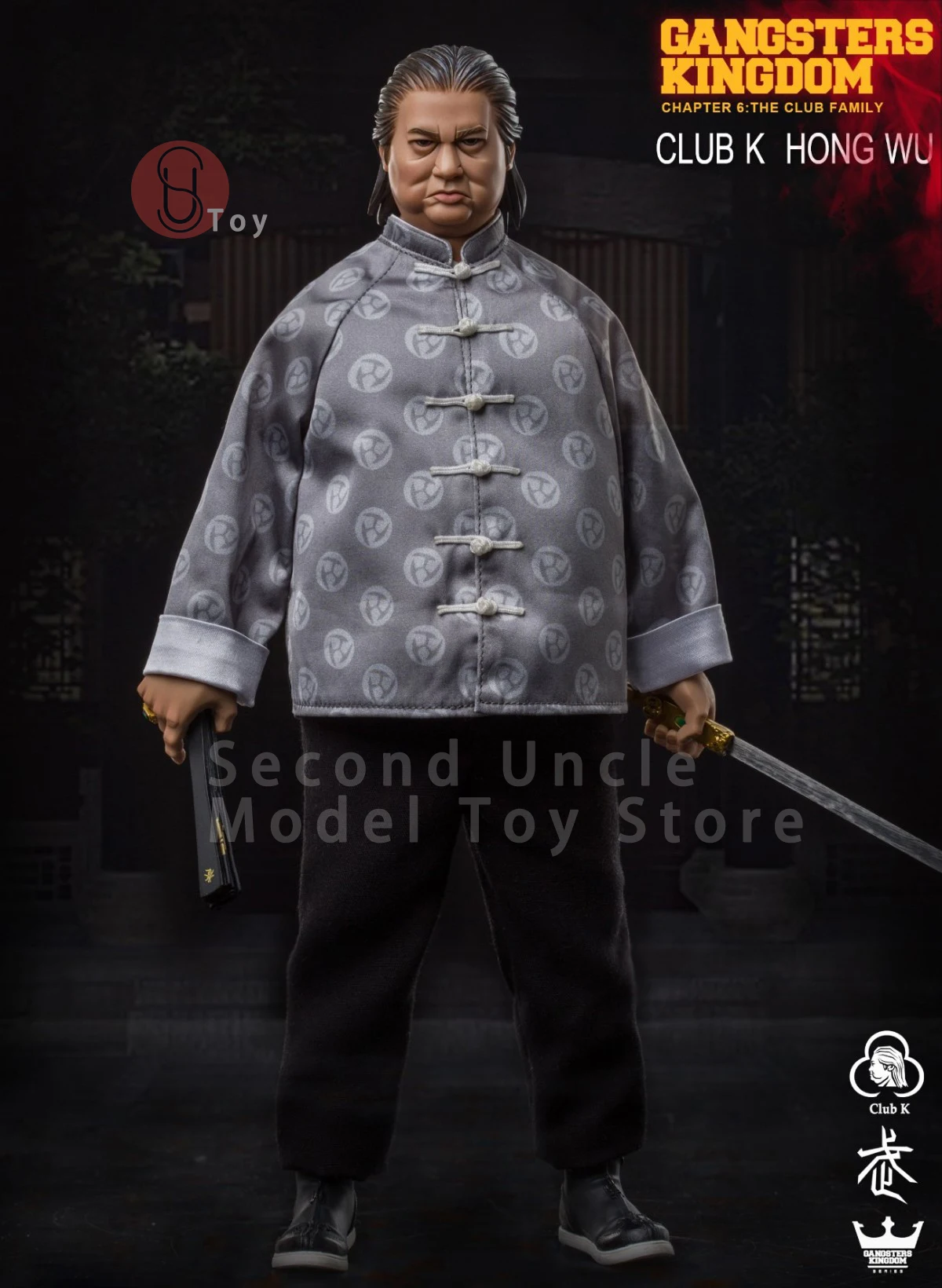 

DAMTOYS DAM GK020 1/6 Gangster Kingdom Series Club K Hong Wu Hong Jin Bao Male Soldier Action figure Full Set Collectible Toys