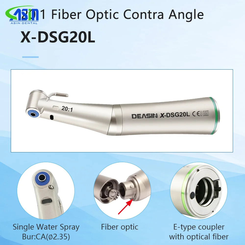 Dentystyczna kątnica światłowodowa SG20L 20:1 wszczep kątnica chirurgicznej niska prędkość rękojedzi do mikrosilnik elektryczny